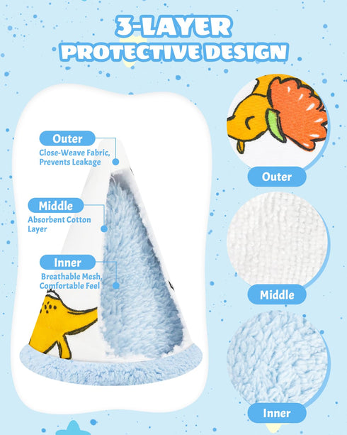 AMAZYC-US 16 (16) Pcs Coral Velvet Pee Covers Baby Boy, Strong Water Absorption Reusable Pee Shield, Diaper Changing