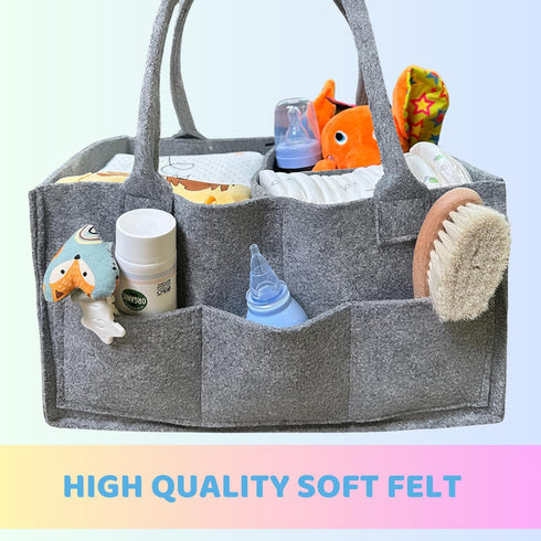 SAVUK Baby Diaper Caddy Organizer Portable Newborn Shower Basket Gifts Storage Changing Wipes Bag Car Nursery Infant