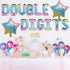 Rainbow 10th Birthday Decorations, Double Digits Number 10 Star Balloons, Happy Birthday Banner for Girls