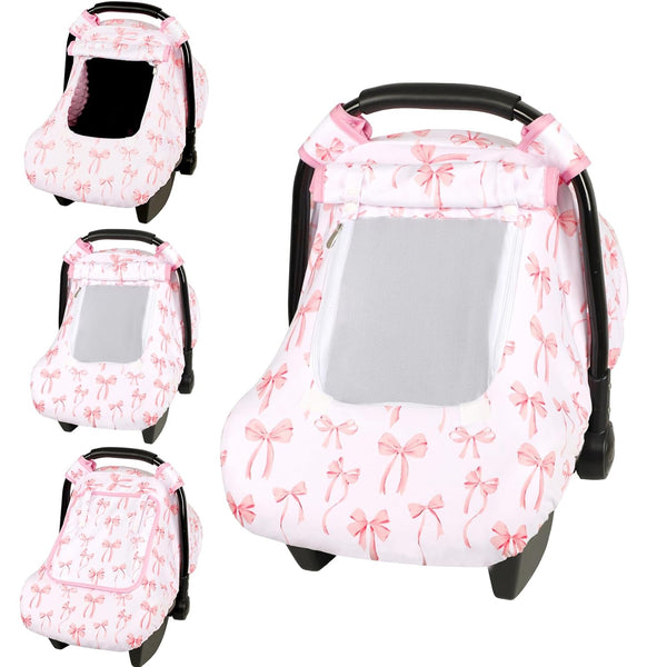 Baby Car Seat Cover, Windproof Carseat Cover for Infant Girls, Infant Warm