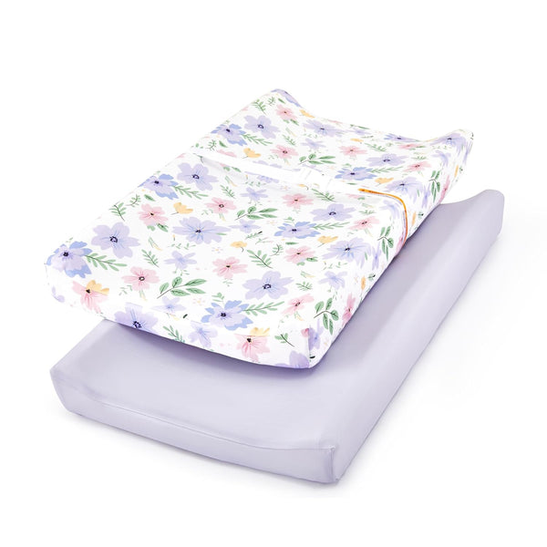 TILLYOU Changing Pad Cover Girl Set in Soft Jersey Material - Fits