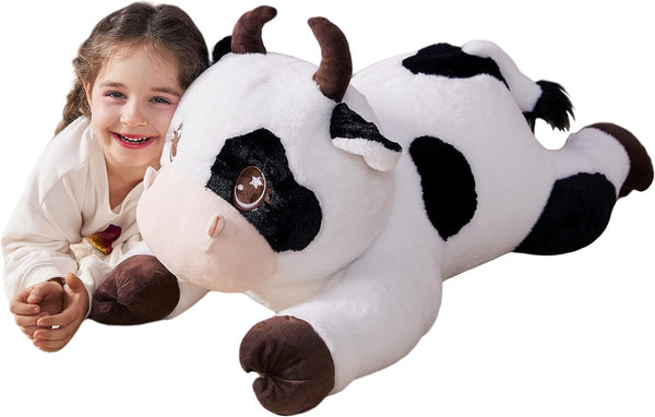 IKASA Giant Cow Stuffed Animal Plush Toy,30" Large Cute Jumbo Soft Toys,Huge