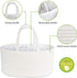 ABenkle Baby Diaper Caddy, Nursery Storage Bin and Car Organizer for Diapers Wipes, Cotton Rope Basket Changing Table