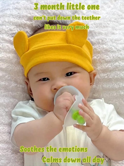 Baby Teething Toys for Babies 3-12 Months, Teething Relief, All ONE Piece, Food Grade Silicone BPA Free