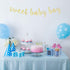 LINGTEER Sweet Baby Boy Gold Glitter Bunting Banner, Perfect for Baby Shower First Birthday Decorations