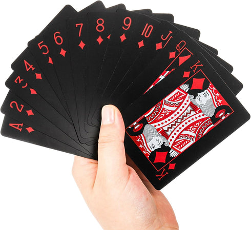 6 Decks of Waterproof Poker Cards - Plastic PVC Playing Cards with Gift Box for Party and Game Night