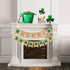 2 Pack St. Patrick's Day Shamrock Burlap Banner, Green Decor for Mantel Fireplace, Indoor Outdoor Party