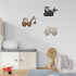 Ajqiomh Construction Trio Nursery Wall Decor Wooden Construction Vehicles Decor Kids Room Wall Decor Kids Room Decor
