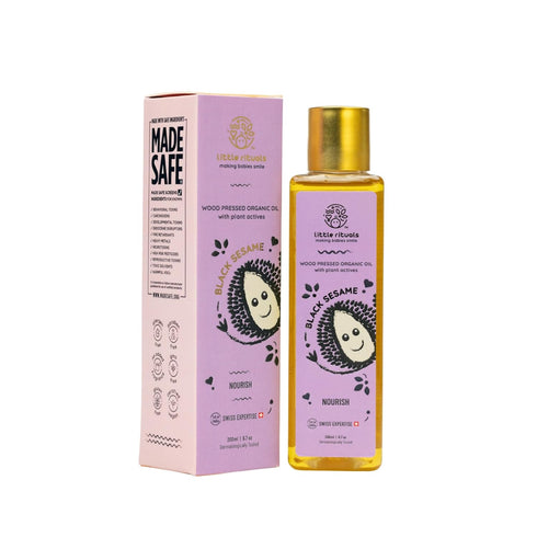 Little Rituals BLACK SESAME - BABY MASSAGE OIL Certified Organic, Wood Cold-Pressed