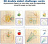 36Pcs 8x8 Thoth Montessori Wooden Geoboard Mathematical Manipulative Material Array Block Geo board with Pattern Cards