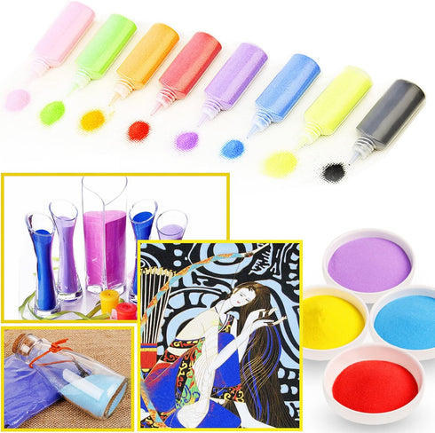 36-Pack DIY Scenic Sand Art Bottles - Vibrant Decorative Sand for Creative Projects