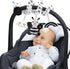 FPVERA Infant Car Seat Toys, Adjustable Mobile Activity Arch with Music, Travel Toy for Babies 0-6 Months, Black