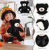 6 10 Inch Aoriher Pieces Black Bear Bulk Stuffed Animal Baby Shower Soft Cute Bear Plush Toys Sleeping and Playing Baby