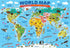 EuroGraphics Illustrated Map of The World 100-Piece Puzzle