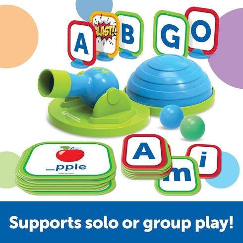 Learning Resources Alphablasters! Letter & Spelling Game - 85 Pieces, Educational Indoor Games for Ages 4+ Toddler