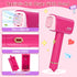 3 4 5 6 7 8 Doll Head for Hair Styling Kids, Pretend Play Hair Salon Toys for Girls with Hairdryer Hair Accessories