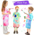 3 Pieces Adjustable Tie Dye Art Apron for Kids - Cute Artist Painting Apron with Pocket for Boys Girls, 3 Styles -
