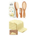 Keababies Baby Hair Brush and Comb Set and Baby Washcloths - Wooden