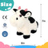 Cuteoy Walking Black Cow Stuffed Animal Speaking Moo Plush Cattle Electric Interactive Animated Plushies Toy for Girls