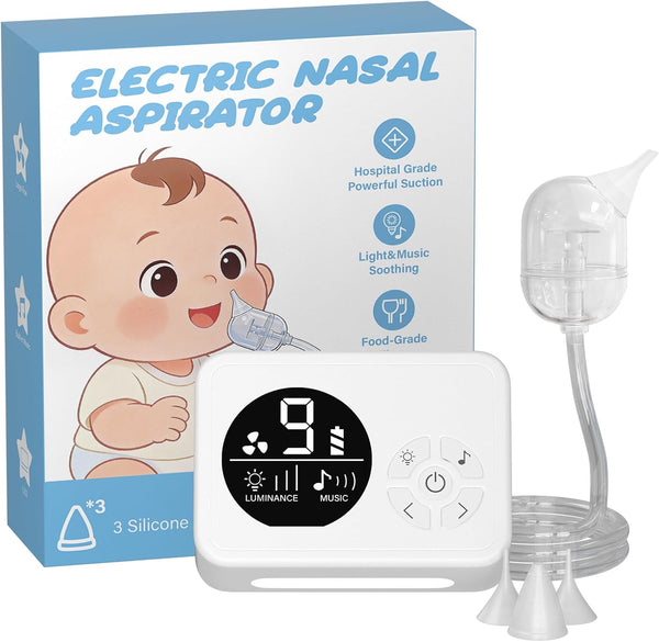 Nasal Aspirator for Baby, Nose Sucker with 9 Suction Levels, Electric Snot