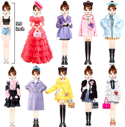 Daniel Axel 3+ Set Set) Magnetic Princess Dress Up Paper Doll Pretend Play Toys Magnet People Clothes Puzzles Game