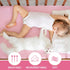 VitalCozy 4 Set 52 28 8 Inches Pcs Pink Bow Ballerina Crib Sheet Newborn Bedding Nursery Baby Sheets for Girl Boys Baby
