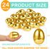 24 Pack 2.36" TURNMEON Golden Easter Eggs Empty, Shiny Metallic Plastic Easter Eggs Fillable Surprise Gold Eggs