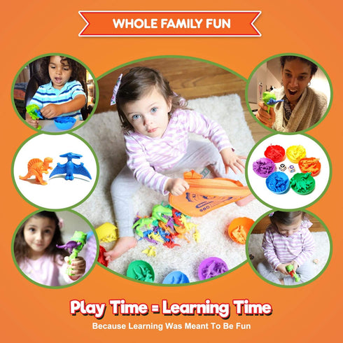 Counting 3 4 5 54 Jumbo Sorting & Dinosaurs Matching Game - Educational Dinosaur Toys for Year Olds with Math