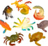 Ocean Sea Animal Toy Set, 52 Pack Assorted Mini Vinyl Plastic Animals, Realistic Under The Sea Life Figures for