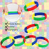 Charniol 48 Pack Color Brick Party Favors Kids Silicone Bracelet Building Block Wristbands Party Supplies for Boys