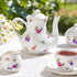 Set 3-8, Set TUZT Tea Party for Little Girls Ages White Floral Porcelain Tea with Gold Trim Edges, Princess Tea Time