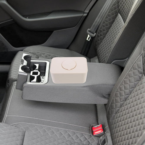 Kisangel Sealed Silicone Wet Wipes Dispenser Box with Lid Beige Tissue Holder for Home and Car, Moisture-Proof