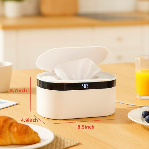 WEEGEEKS (40C/104F 60C/140F) 0.4kg Portable Baby Wipe Warmer - USB-Powered, to Adjustable Heating, Ultra-Quiet