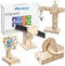 Poraxy 4 in 1 STEM Kits, Educational Science Craft Model Kit, Assembly 3D Wooden Puzzles, Gift for Kids Ages 8-12,