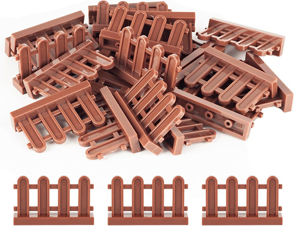 Fence Building Block Set, 20 Pieces Toy Fence Accessories for Garden Trees/Flowers/Farm