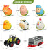 Oriate Farm Animals Transporter Tractor Carrier - 47.2 x 31.5 in Mat, Barnyard Animal Playmat for Kids