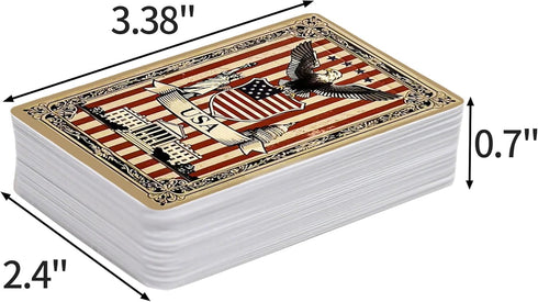 250th American Anniversary Themed Playing Cards, Standard Index, Premium Plastic Waterproof Poker Cards Including