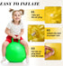 Sratte 6 Pcs Hopper Ball with Handle, Bouncing Ball, Inflatable Hop Ball for Jumping Sport Gifts