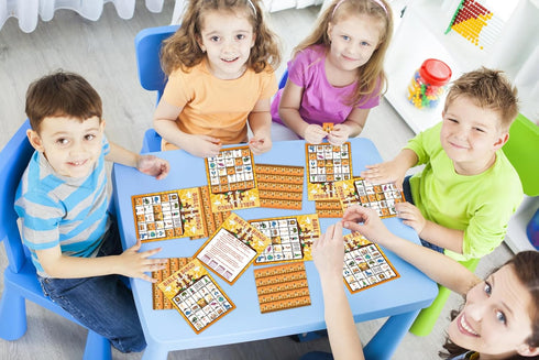 FLYAB Bible Bingo Game - Christian Bingo for Kids & Adults, 26 Players, Family Vacation Activities