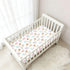 Jynexis White-3 52x28 Ice Cream Print Baby Crib Sheets, Cotton Fitted Crib Sheet, Soft Breathable, Fits Standard