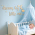 Nursery Wall Decor Dream Big Little One Wooden Sign, Boho Moon Stars Decor for Babyroom, Farmhouse Nursery Sign