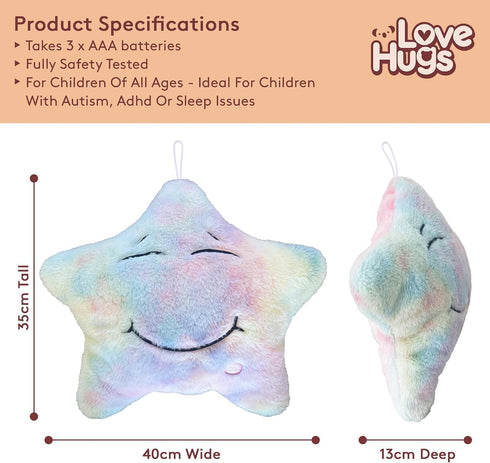 LoveHugs Musical Star Plush Sensory Light Up Newborn Autism Toys - Twinkle Twinkle Little Star Sensory Toys