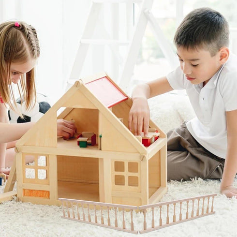 Veemoon 2pcs House Railing Furniture Props, Mini Decors for Role-Play Model, Dollhouse Fairy Handrail Models
