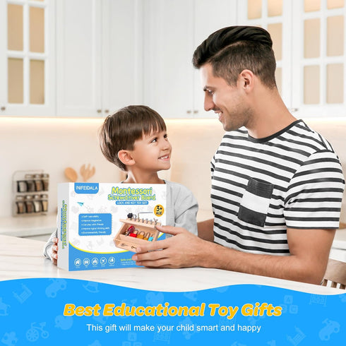 Montessori Toys for 3-5 Year Olds, Screwdriver Board Set with Locks and Keys, Educational Fine Motor Skills Toy