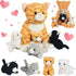 5 Pieces Cat Stuffed Animal with Babies Inside Belly 1 Mommy Stuffed