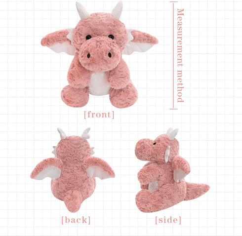 Little Flying Dragon - Cute Stuffed Animal Plush Toy - Adorable Soft Dragons Toy Plushies and Gifts - Perfect Present for Kids (Pink,7.87in/20cm)