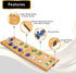 Point Games Solid Wood Deluxe Mancala - Folding Board Game w Metal Latch and Glass Marbles- Portable Strategy Travel Game - Recommended Ages 6+
