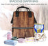 KHIRY Backpack Mummy Backpack Diaper Bag Nappy Baby Bag British Flag Multifunction Changing Bags for Travel, Brown Wood