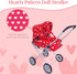 Set, 3-in-1 3-4 Baby Doll Stroller Play Babydoll Stroller with Removable Bassinet Baby Carriage for Dolls Toy Doll
