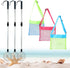 Hlimior 6Pcs Beach Sand Sifter, Adjustable Shark Teeth Sifter Shell Shovel Rock Scooper